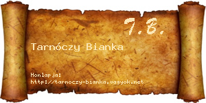 Tarnóczy Bianka névjegykártya