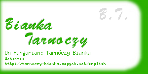 bianka tarnoczy business card